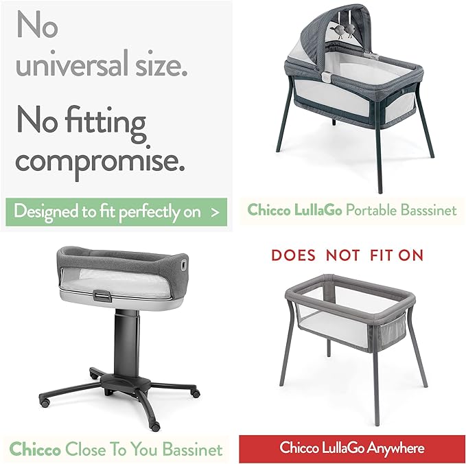 Joey + Joan Bassinet Sheets for Chicco LullaGo Nest, Primo, Close to You 3-in-1 & Next2Me Bassinet - Farm Animals - 2 Pack - 100% Cotton - Not for LullaGo Anywhere