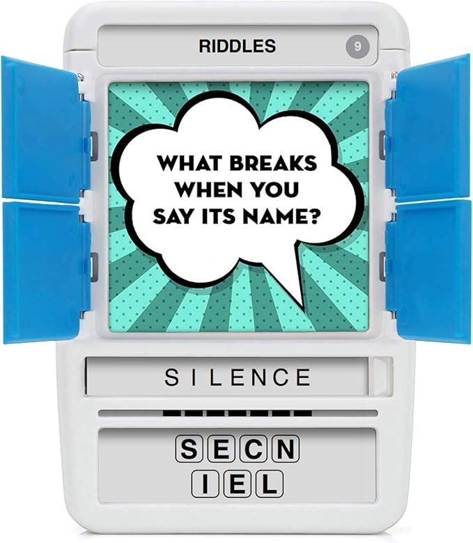 100 PICS Riddles Travel Game - Guess 100 Riddles | Flash Cards with Slide Reveal Case | Card Game, Gift, Stocking Stuffer | Fun for Kids and Adults | Ages 6+