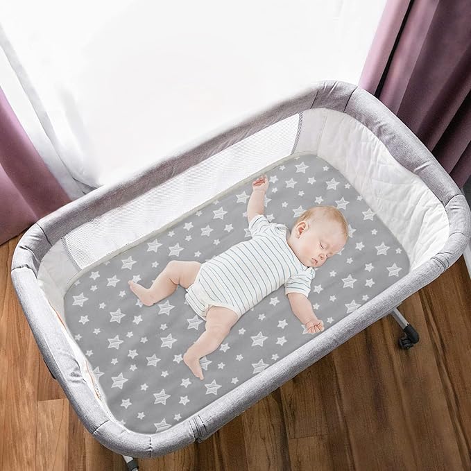 Halo Bassinet Swivel Sleeper Sheet, Waterproof 2 Pack, Universal Fit for Rectangle, Oval, Hourglass Bassinet Mattress
