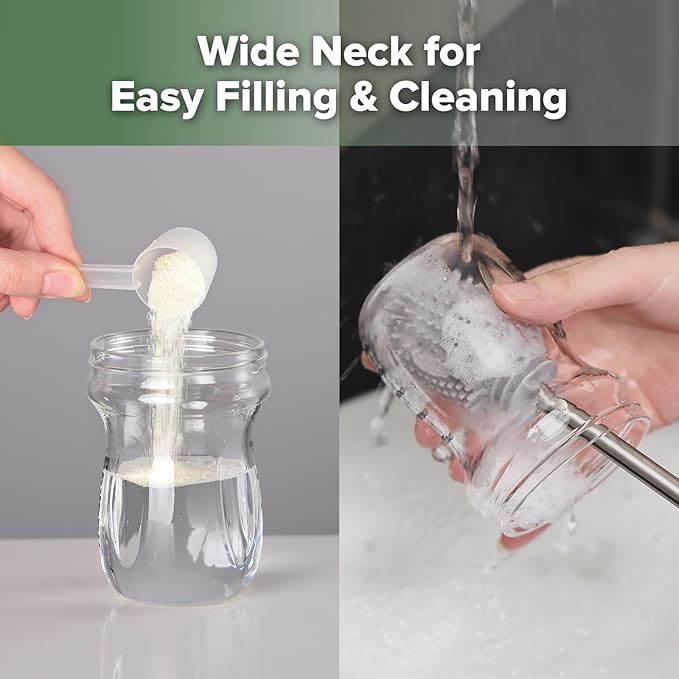 haakaa Gen.3 Natural Glass Baby Bottle 6.3 oz.180ml - Wide Neck, Anti-Colic Varibale Flow Nipple for 6m+ Breastfed Babies, Newborn Registry Essentials,BPA-Free -1 PK