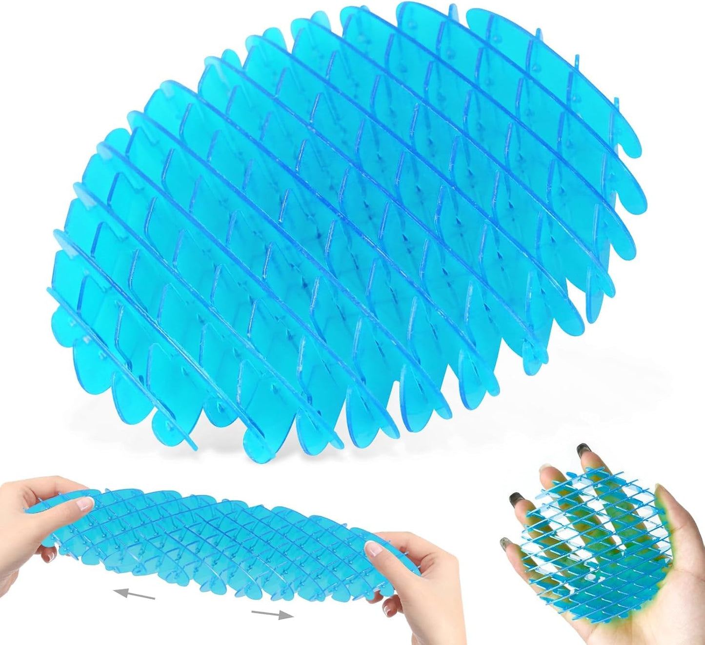 Fidget Worm Toy,Blue Worm Big Fidget Toys Adults and Kids, Funny Stretchy Sensory Stress Toys, Fidget Sensory Squeeze Toys, Relieves Stress and Anxiety Finger Toys for Kids with Autism ADHD
