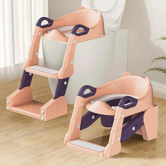 Potty Training Seat, Toddler Toilet Seat for Little Boys Girls, Potty Training Toilet with Urinals, Toddler Step Stool Ladder and Splash Guard