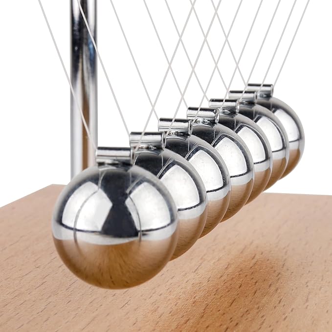 Newton's Cradle Balance Balls Fascinating Physics Gadget for Home and Office 7 Beads