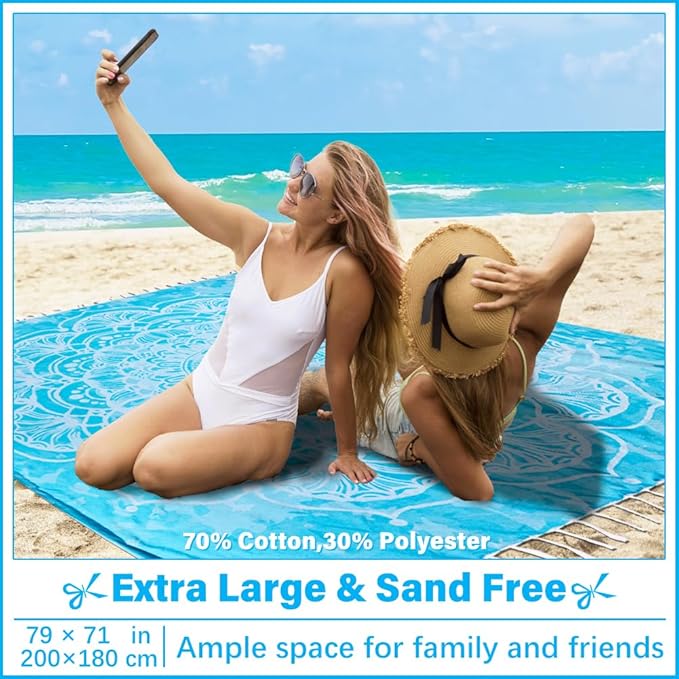 Oversized Turkish Beach Towel Blanket XXL Cotton Sandproof Towels Boho Woven Extra Large Big Sand Free Giant Throw Thick Blankets Huge Quilt XL Picnic Camping Necessities Cloud For Adult Gifts