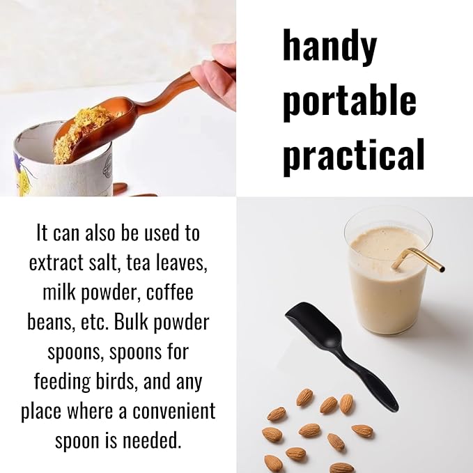 10Pcs Mini Shovel,Plastic Mini Gardening Shovel Spoons Soil Scoops,Cultivation Digging Transplanting Tools for Succulents Potted Flowers,Sand Scoops/Coffee Beans/Milk Powder Scoops (All Black)