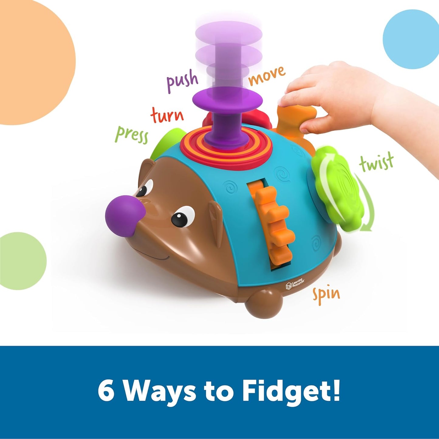 Learning Resources Spike the Fine Motor Hedgehog Fidget Friend -Ages 18+ months Fine Motor and Sensory Play Toy,Educational Toys for Toddlers, Toddler Montessori Toys