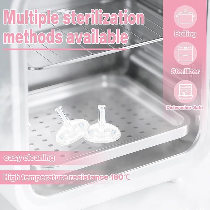 Sippy Spouts for Philips Avent Anti-Colic Baby Bottles, Food Grade Soft Silicone Straw Cup Nipples, [Variable Flow] [Spill-Proof] [BPA-Free],6m+, 4 Count (Straw Nipples)