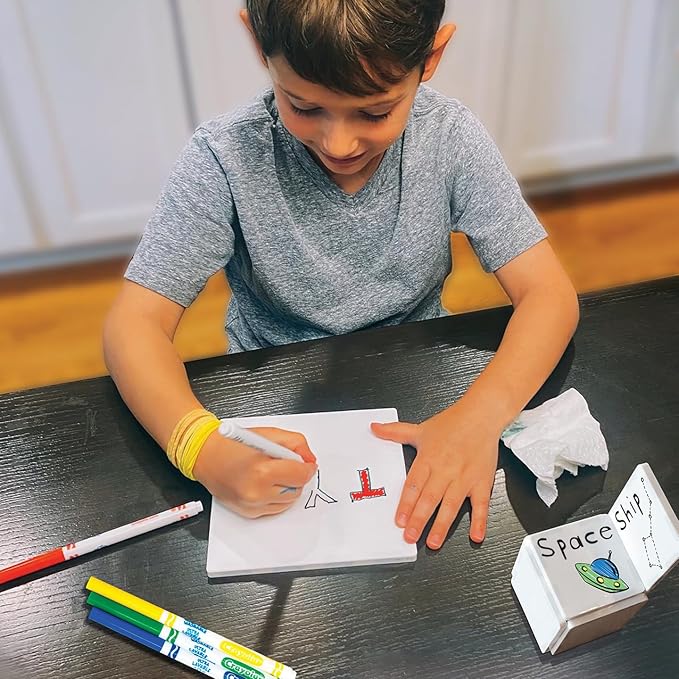 CreateOn Crayola Doodle Magnetic Tiles Building Set for Kids, Magnetic Kids’ Building Toys, STEM & Montessori Arts & Creativity Toys for Boys and Girls Ages 3+, 24-Piece Set