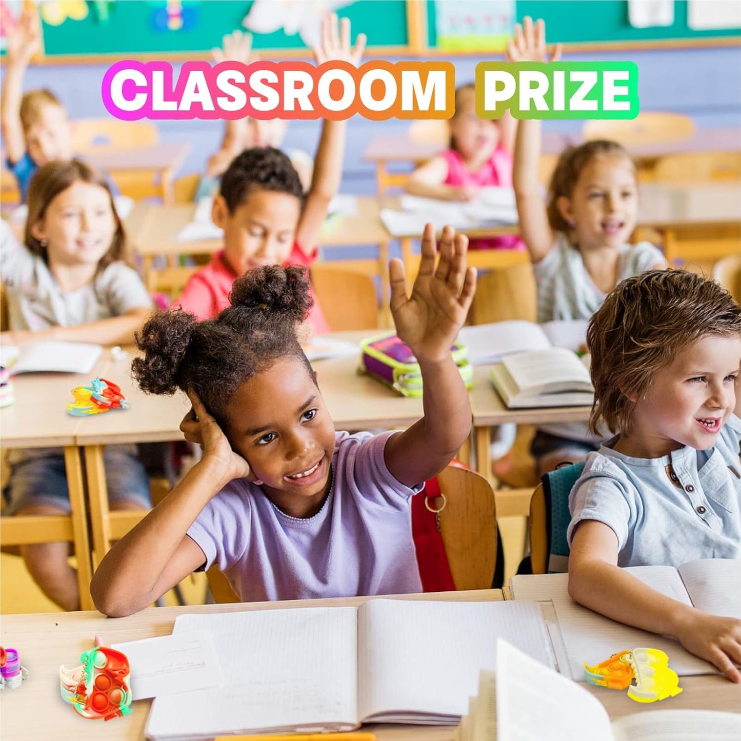 Dinosaur Toys Pop Fidget Toys Its Birthday Party Favors for Kids Toys 20 PCS Mini Pop Keychain It Sensory Fidget Toy Packs Goodie Bag Stuffers Fidgets for Classroom Prizes Christmas Stocking Stuffers