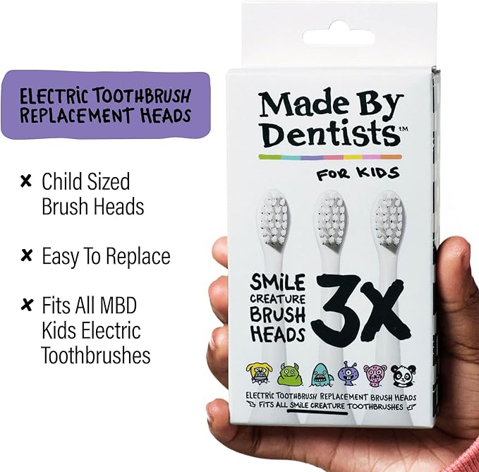 Kids Electric Toothbrush - Rechargeable Vibrating Toothbrush with Timer Includes 6 Replacement Heads, Gently Cleans Teeth, Girls & Boys, Kids & Toddlers Age 2+, Alien