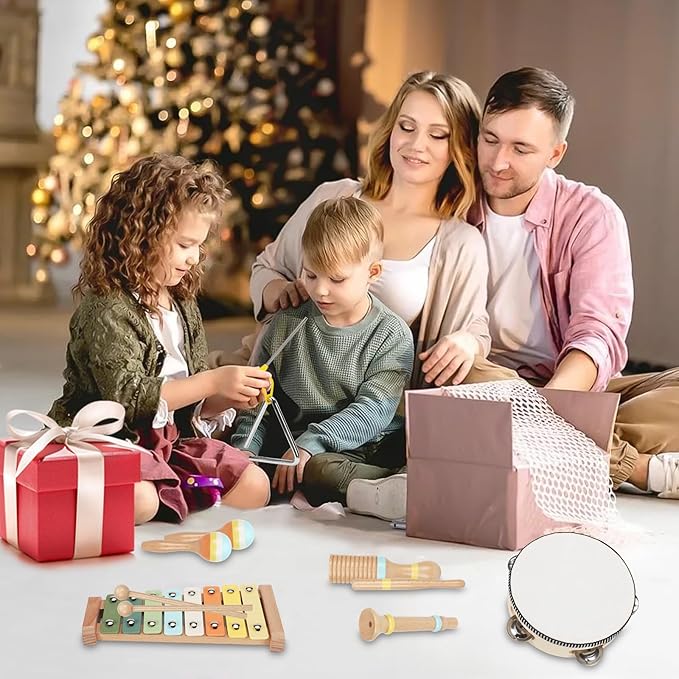 Toys for 1 2 3 4 Year Old Boys Girls, Musical Instruments Set for Toddler Age 1-2 2-3 3-4, Baby Montessori Toy Gifts for Early Learning, Christmas Birthday Gift for Toddler Boy Girl Toys