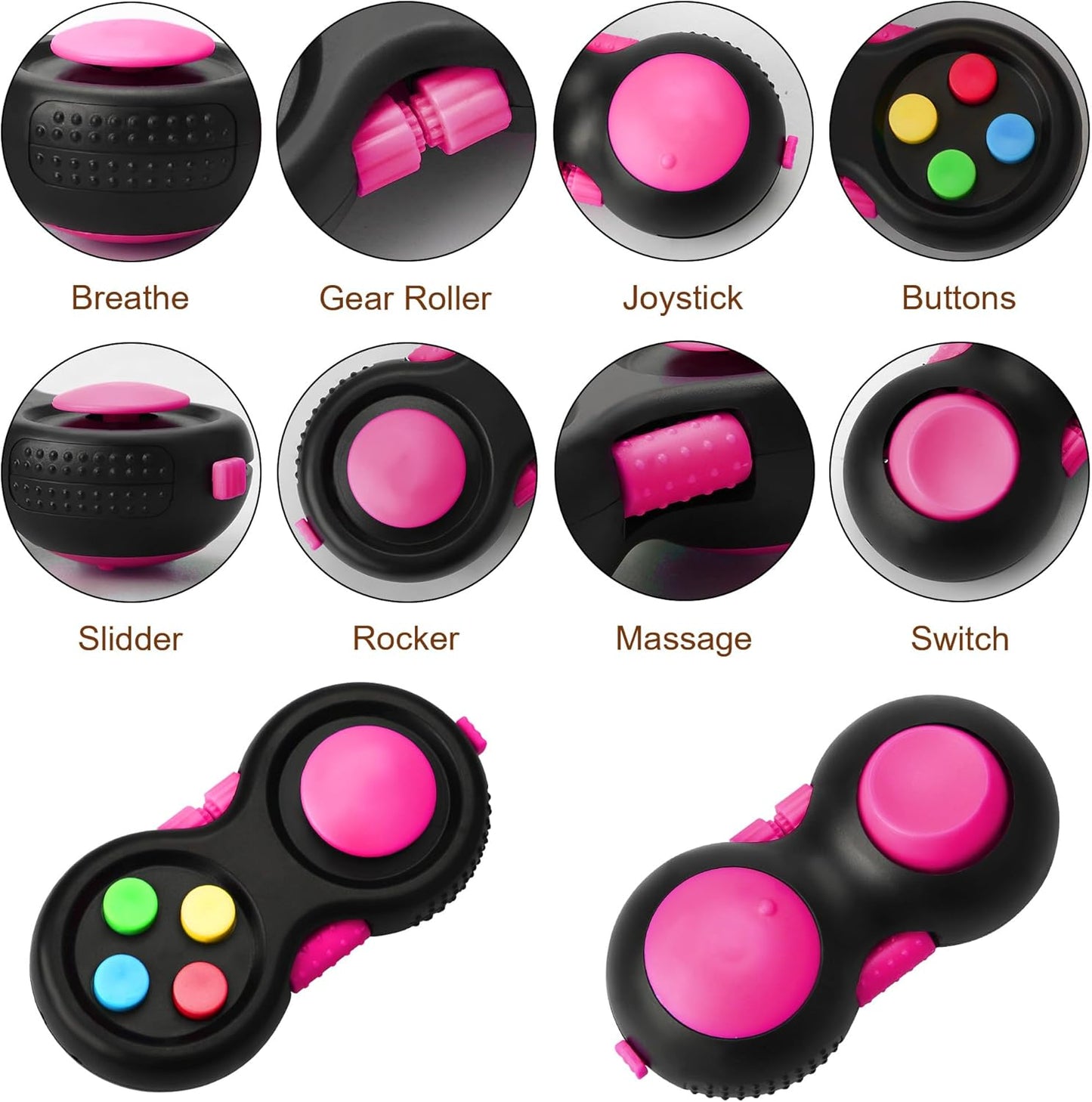 Fidget Toys for Kids, Sensory Toys Adults, Fidget Toys for Adults Kids 8-12, Small Prizes for Kids for Rewards, ADHD Fidget Toys (Pink)