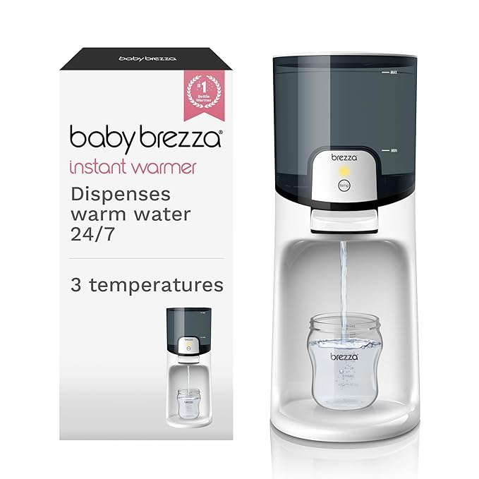 Baby Brezza Instant Baby Bottle Warmer - Fast Water Warmer Instantly Dispenses 24/7 in 3 Temperatures, White