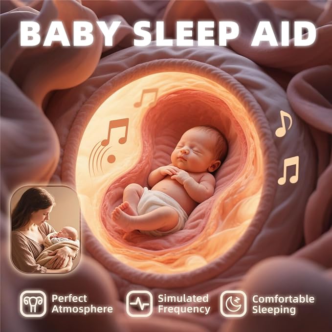 Portable White Noise Machine for Baby Adults, Rechargeable Brown/Pink Noise Sound Machine for Sleeping, 20 Soothing Sounds with Night Light for Travel, Nursery, Office Privacy & Noise Canceling