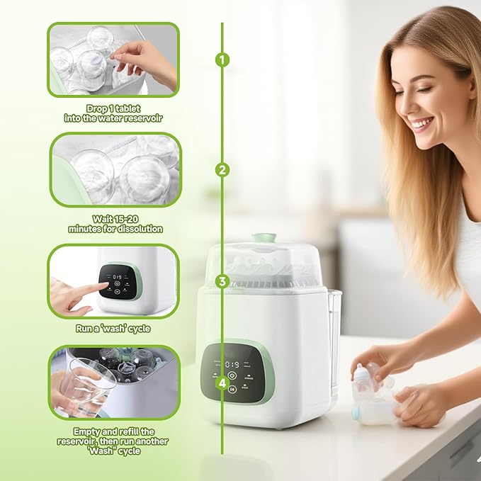 40PCS Baby Bottle Washer Tablets Compatible with Momcozy,Baby Safe Superior Strong Cleaning Bottle Washer Tablets Compatible with Momcozy