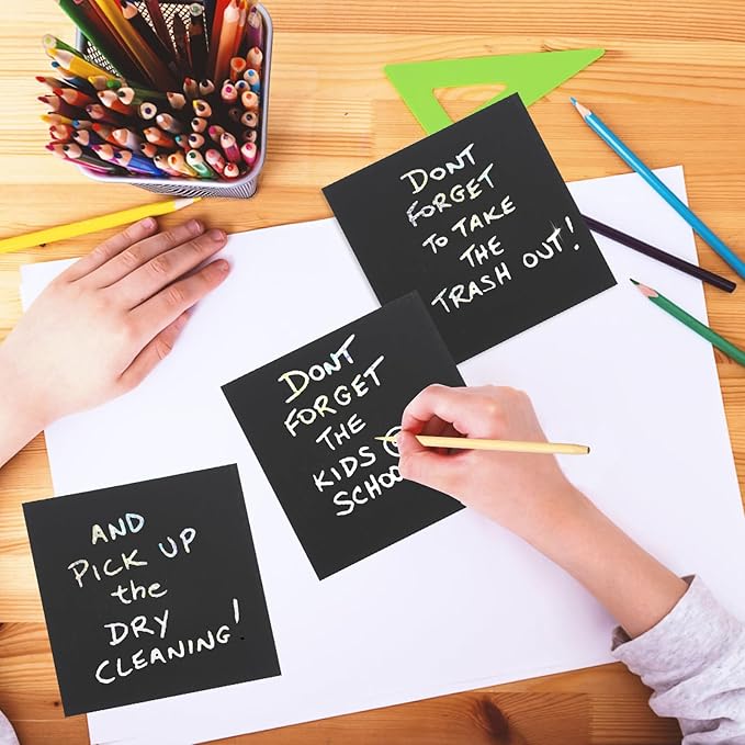 100 PCS Mini Rainbow Scratch Notes Art,Silver Glitter Scratch Paper,DIY Art Craft for Students Classroom Activities Birthday Party Games(3.3"x3.3")