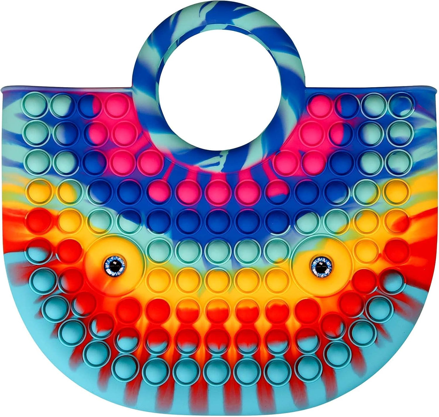 BABANA Fidget Purse for Girls - Bubble Push Pop Bag with Crazy Eyes, Silicone Fidget Handbag Toy for Kids | Birthday, Easter