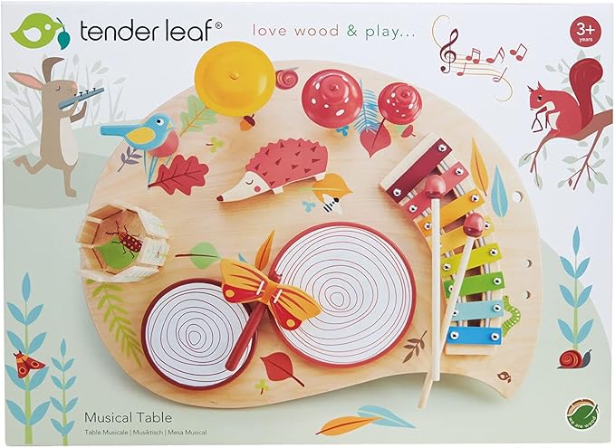 Tender Leaf Toys - Musical Table - A Complete Musical Instrumental Set for Kids Age 3+