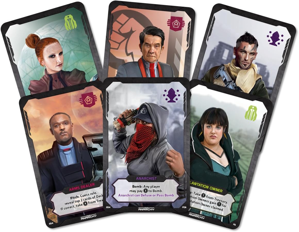 Coup: Rebellion G54 - Anarchy Card Game Expansion – Add New Roles & Actions – 3-6 Players Ages 14+ – Fast-Paced Strategy & Bluffing Game