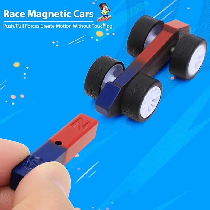 Science Magnets for Kids Magnet Set with Bar/Horseshoe/U Shaped/Iron Filings/Compass, STEM Educational Toys Magnet Kit for Science Experiments Classroom Learning