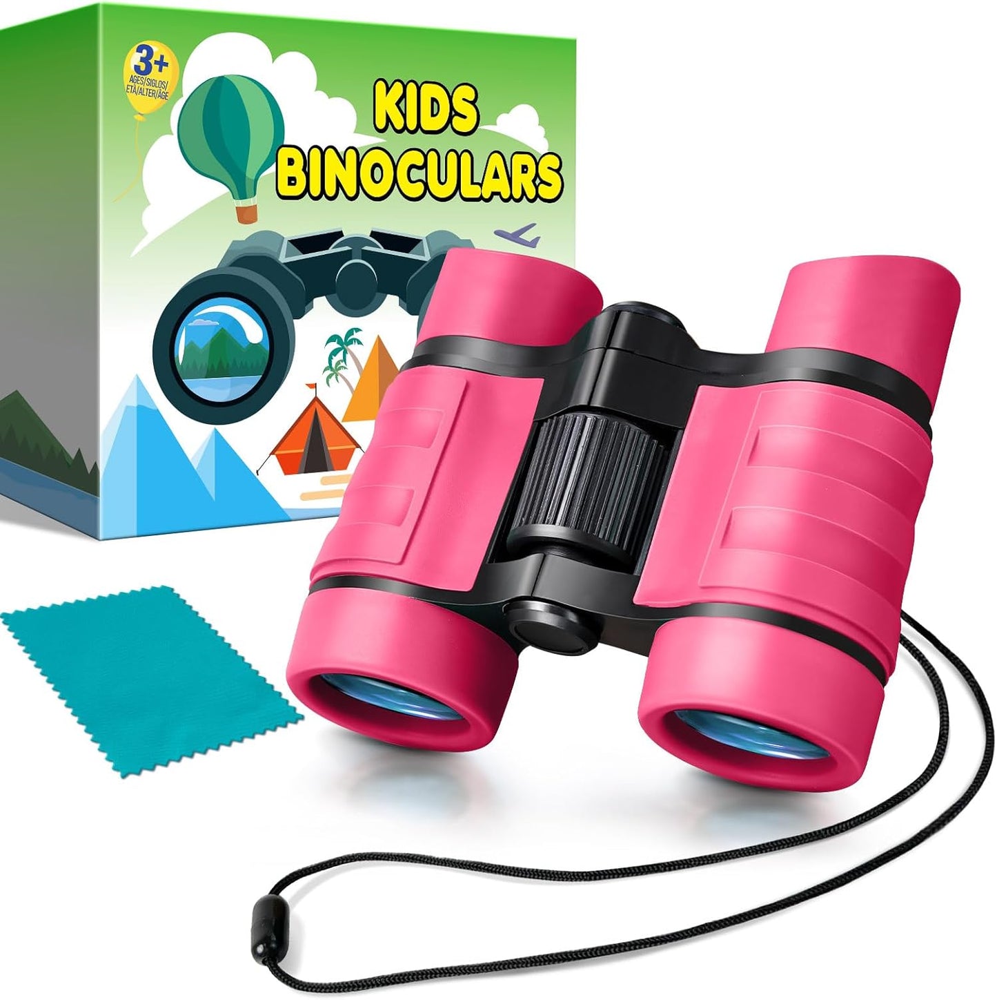 Binoculars for Kids, Kids Binoculars for Ages 3-12 Boys Girls, Outdoor Gifts Toys for Kids- Perfect for Bird Watching, Camping, and Outdoor Exploration