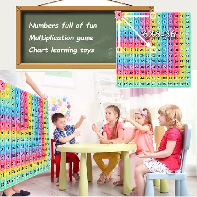 Multiplication Game Table Division Flash Cards 3rd Grade pop-up Fidget Math Toy, Create Various Math Learning Toy Times Table Number Blocks (Multiplication and Addition Tables)