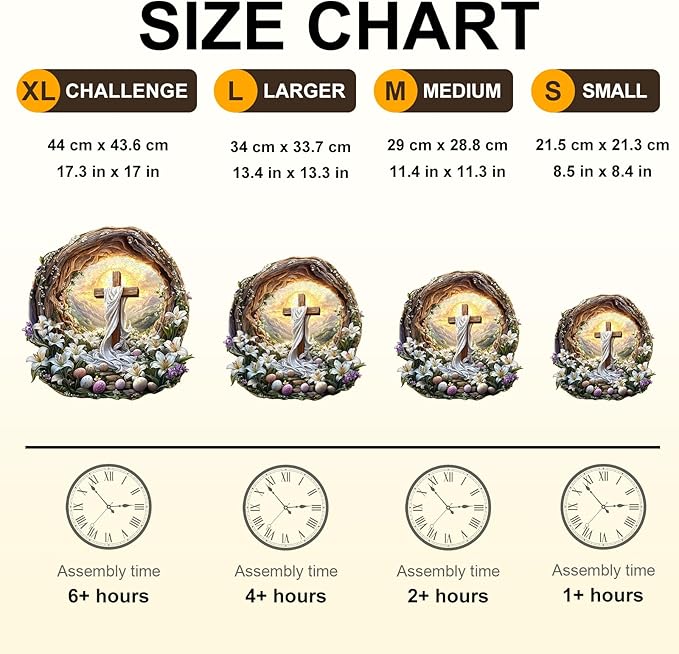 KAAYEE Wooden Puzzles for Adults, 3D Vision Effect Holy Light Cross Wooden Jigsaw Puzzle Unique Shape Wood Puzzle Adult, 3D Effect Flat Puzzle Birthday Family Game (L-13.4 * 13.3 in-300pcs)