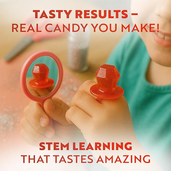 Playz Edible Candy Making Science Kit for Kids Ages 8-12 Years Old - Food Science Chemistry Kid Science Kit with 40 Experiments to Make Your Own Chocolates, Educational Science Kits for Boy & Girls