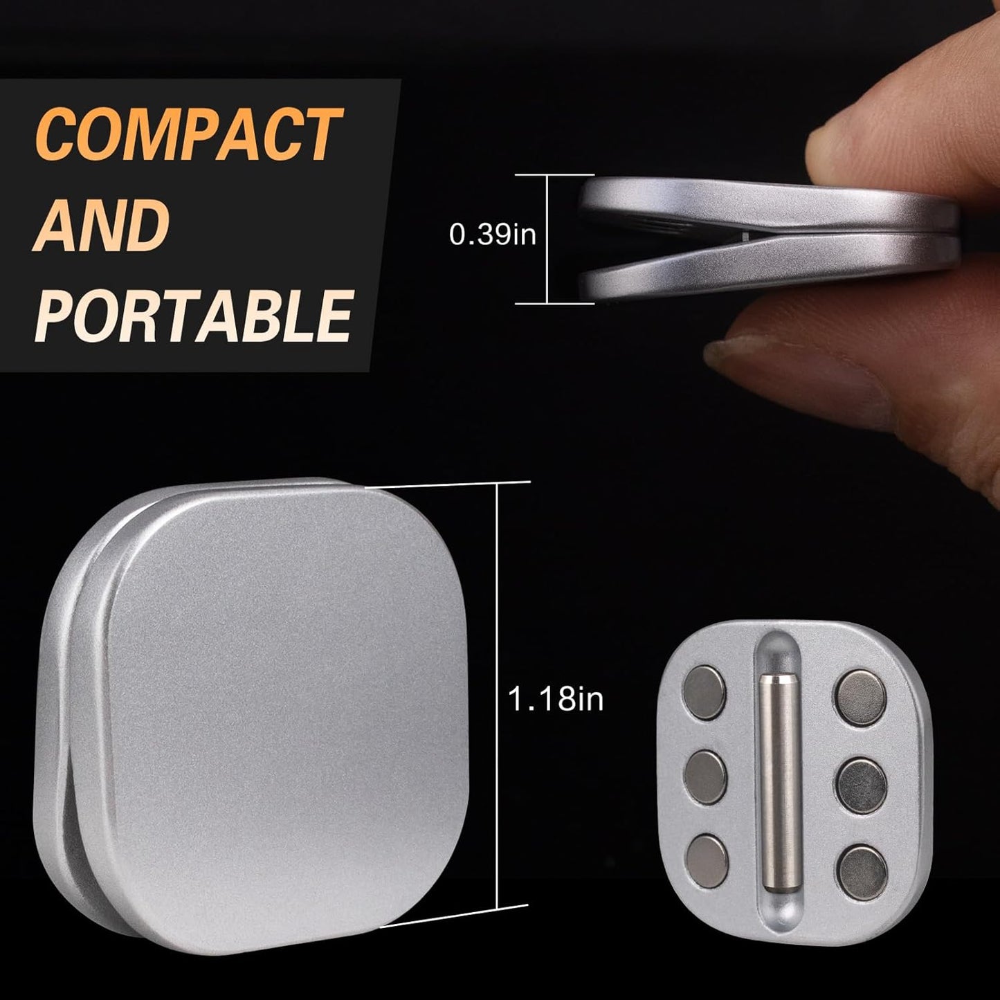 Fidget Toys Adults See-Saw, Mini Metal Fidget Slider Magnetic Fidget Clicker Fidget Toys for Adults Anxiety Stress Relieve, Focus, Inspiration, Good Gift for Men Boyfriend