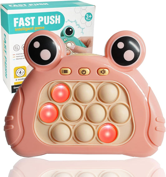 Pop Fidget Toys, Quick Push Bubble Pop Puzzle Games for Kids & Adults, Family, Party Game for 3 4 5 6 7 8 Year Gifts(Pink)