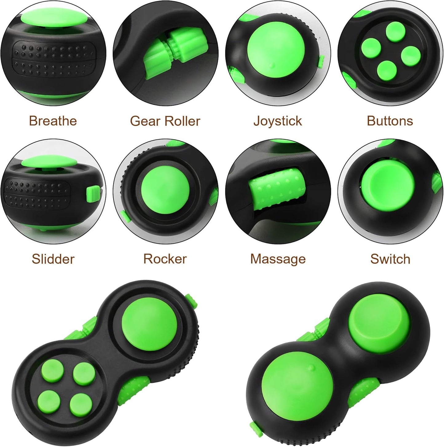 Fidget Toys, Fidget Party Favors for Kids, Goodie Bag Stuffers, Treasure Box Toys for Classroom , Fidget Toys for Adults Anxiety (Green)