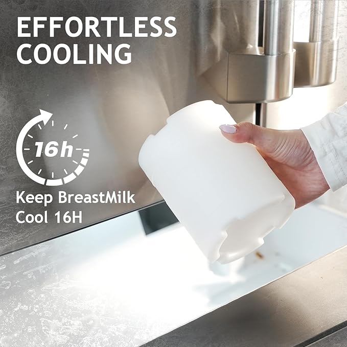 11oz Portable Breast Milk Cooler for Outdoor, Keeps Milk Cold for up to 16 Hours, Breastmilk Chiller with Breastmilk Storage Bottle, Baby Feeding Essentials