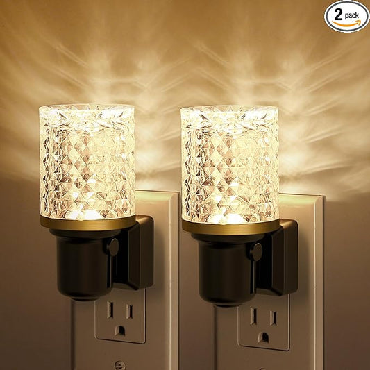 JandCase LED Night Light, Dimmable Night Lights Plug into Wall, Modern Nightlight with Auto On Off Light Sensor, 3000K Soft White Night Light 0-100LM Brightness for Bathroom Hallway Bedroom Decor