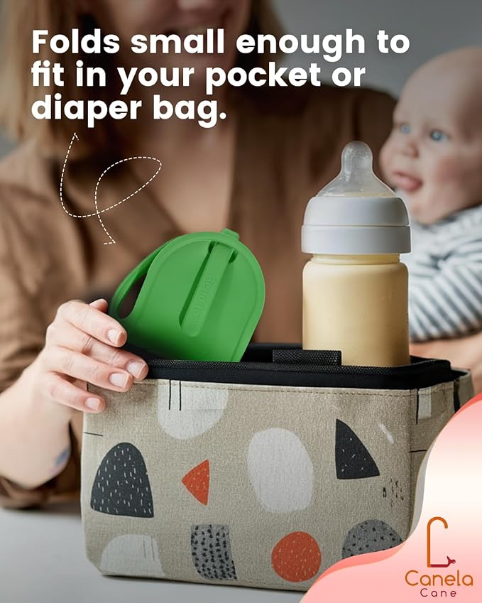 Adjustable Baby Bottle Support – Assist Feeding Tool for Parents, Non-Slip & Ergonomic Design, Fits Standard & Wide-Neck Bottles(Green)