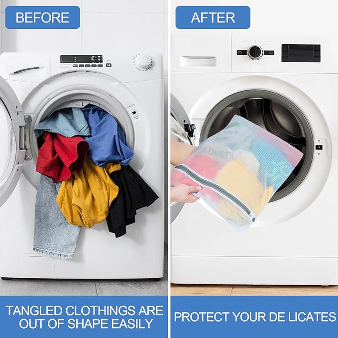 4Pcs Mesh Laundry Bags for Delicates（ 2L,2XL ）,Laundry Bags Mesh Wash Bags,Laundry Bag For Washing Machines,For clothes, pants, skirts, outerwear, anti knot