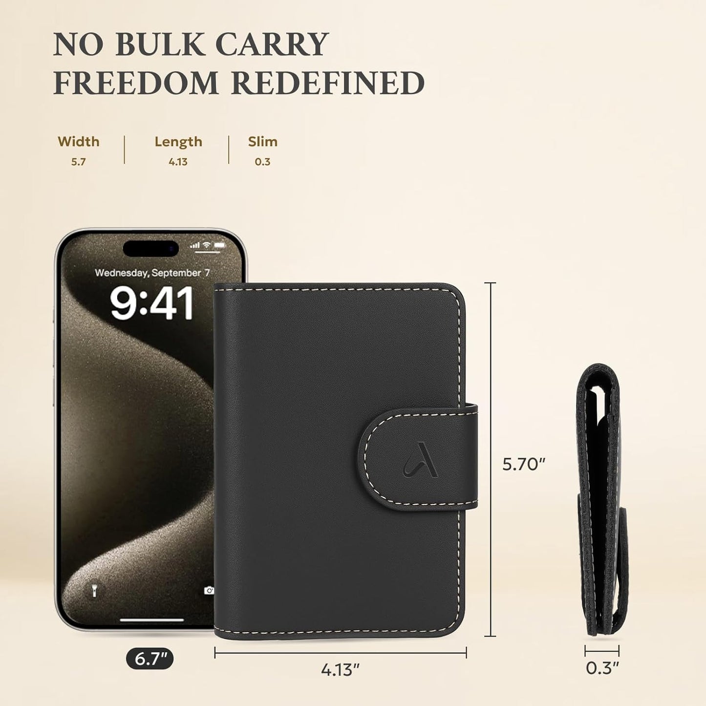 ALLIVE Passport Holder for Travel, Genuine Leather Passport Holder with AirTag Hidden Pocket, Rfid Blocking Passport Cover Travel Wallet for Women Men, Airport Essentials Gift (Black)