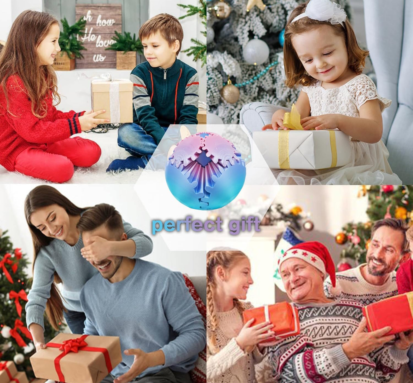 Gear Ball for ADHD 3D Printed Gear Ball Steampunk Whirling Wonder Fidget Toy Gearsphere Gear Ball for Stress and Anxiety Relaxing Fidget Ball Ideal for Sensory Needs and Autism (Mini)