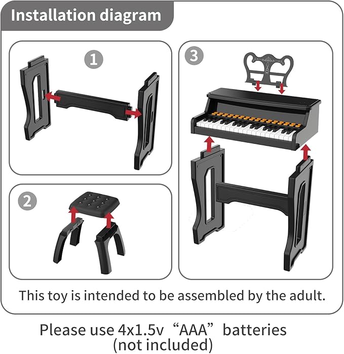Toy Pianos for Kids Ages 3-7 - Children's Musical Keyboard for Beginners Boys Girls Birthday Gift Learning Piano 37 Keys 4 5 6 8 Years Old Girls and Boys Birthday Gift