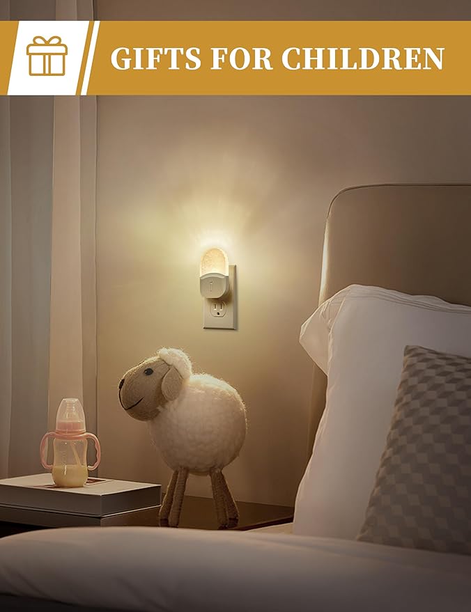 DORESshop LED Night Light, Baby Night Lights [2 Pack], Plug in Night Light with Auto Dusk to Dawn Sensor, Adjustable Brightness NightLight for Kids, Bathroom, Bedroom, Nursery Room, Soft White 3000k