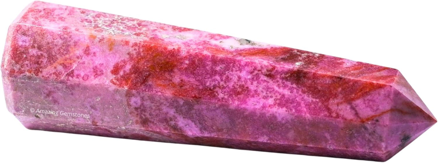 Amazing Gemstone Cobalt Calcite Crystal Towers - Natural Healing Crystal Point Obelisk for Reiki Healing and Crystal Grid (3 Inch)