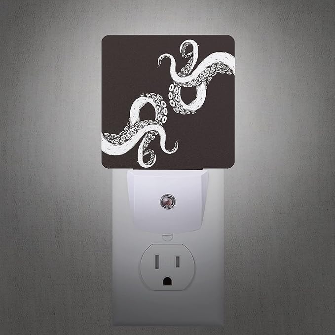 Octopus Night Light Plug-in LED Nightlights Auto Sensor Night Lamp Dusk-to-Dawn Lamp Home Decor for Nursery Children Girls Boys