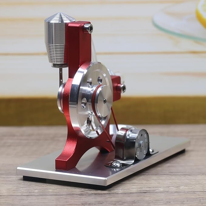 Sunnytech Hot Air Stirling Engine Motor Model Educational Toy Electricity Generator Colorful LED SC (SC005)