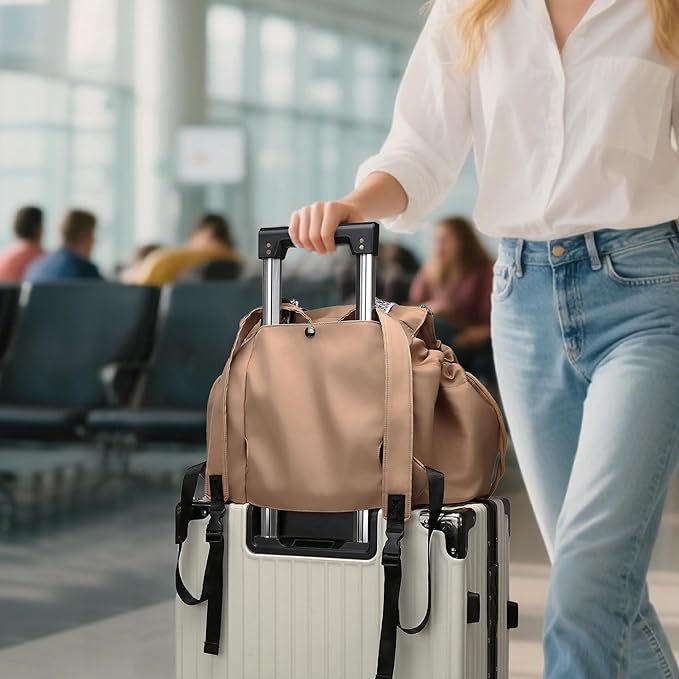 Diaper Bag Tote for Moms & Women, Large Capacity Multi-Functional Tote with 16 Compartments, Convertible Backpack & Shoulder Bag for Work, Travel, Shopping & Picnic (Stone Gray)