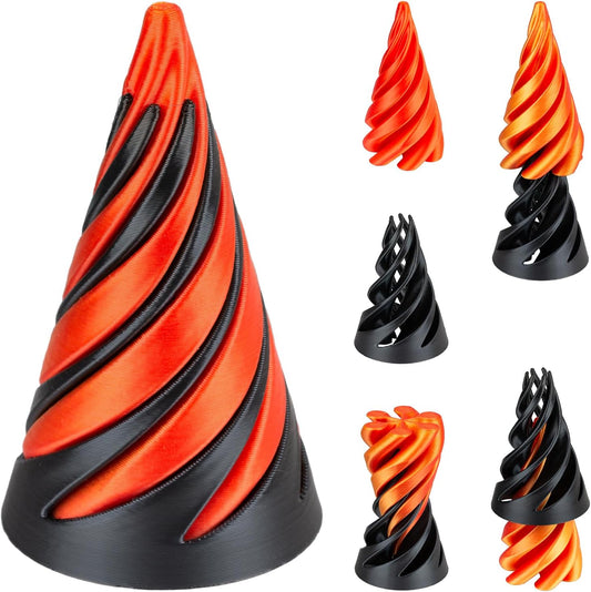 Impossible Pyramid Passthrough Sculpture 3D Printed Spiral Cone Toy Spiral Cone Fidget Toy Pass Through Pyramid Fidget Toy Stress Relief Desk Toy Pyramid Model Relax Anxiety Toy for Children Adult