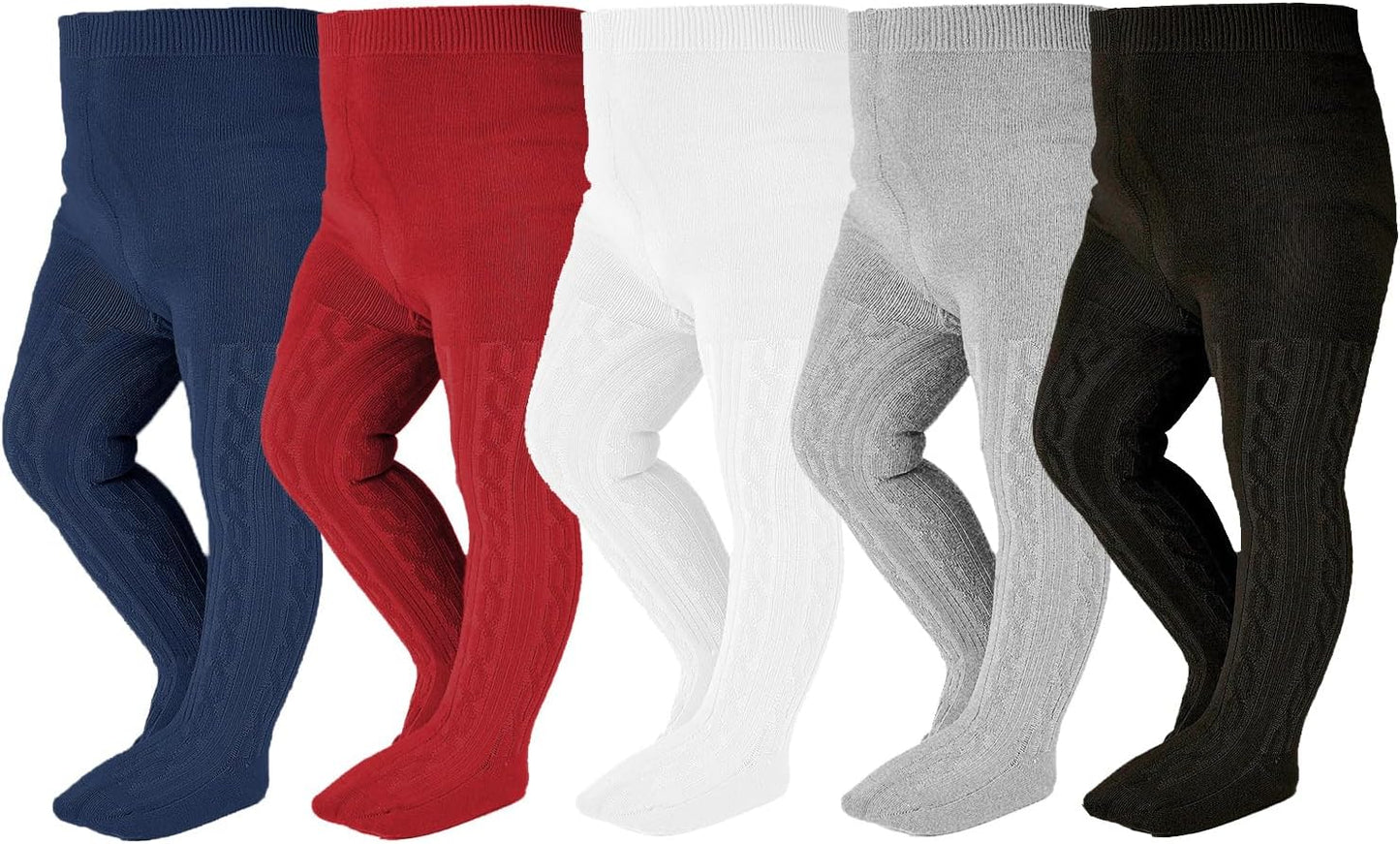 EPEIUS Baby Girl Tights Thick Cable Knit Leggings Stockings Cotton Pantyhose for Newborn Infant Toddler 3/4/5/6 Pack