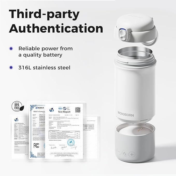 Portable Bottle Warmer for Travel - Instant Heating, Dishwasher Safe, 1°F Precise Temp Control, 30W Fast Charge, Long Battery Life, 17 Oz Capacity, Baby Milk Warmer for Breastmilk & Formula