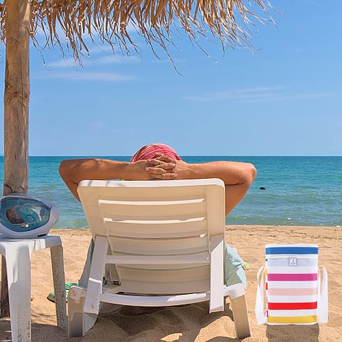 4 Bottle Wine Bag,Insulated&Leakproof Wine Cooler Bag,Wine Carrier Wine Tote Bag Wine Bottle Bag,Insulated Cooler Bag for Travel Picnic Beach Camping,Wine Gifts for Women Wine Lover,Wine Accessories