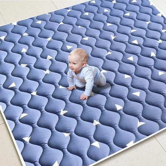 Baby Play Mat 79" X 63", Premium Thicken Foam One-Piece Crawling Mat, Extra Large Non-Slip Cushioned Activity Playmats for Babies, Toddlers, Infants, Play & Tummy Time