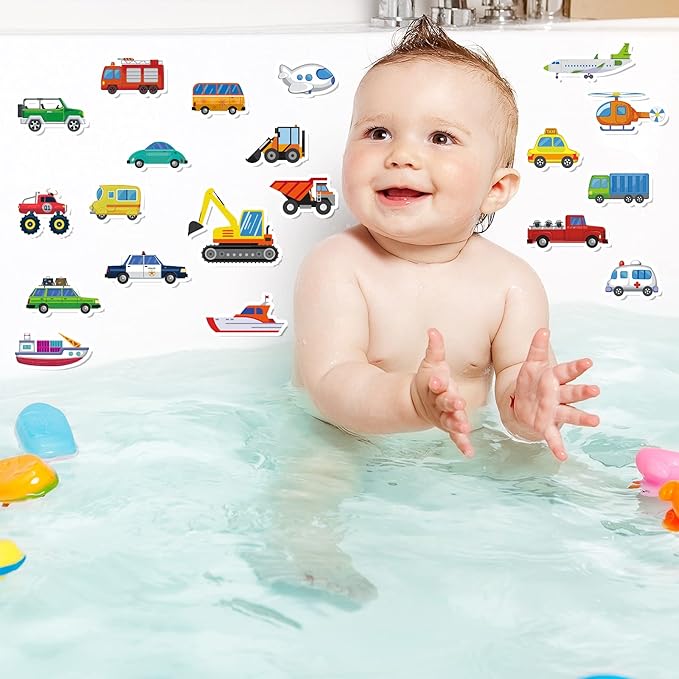 40 PCS Transportion Thick Gel Clings Vehicle Window Gel Clings Decals Stickers for Kids Toddlers and Adults Home Airplane Classroom Nursery Winter Car Party Supplies Decorations Removable and Reusable