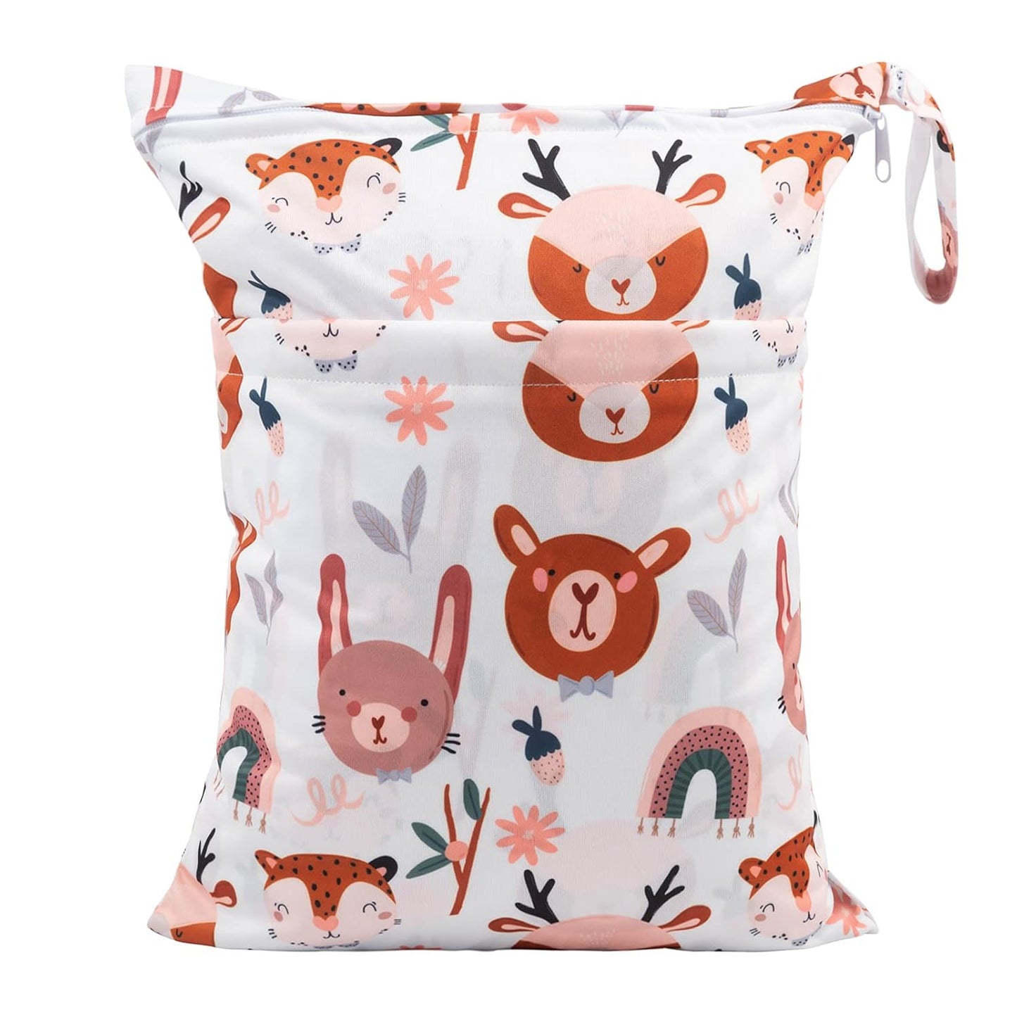 babygoal Wet Dry Bags for Baby Cloth Diapers, Washable Travel Bags, Beach, Pool, Gym Bag for Swimsuits & Wet Clothes with Two Zippered Pockets 3 Pack, 3LN23